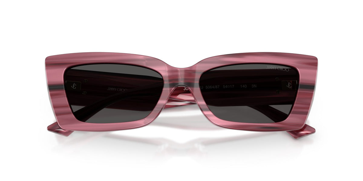 Jimmy Choo 0JC5037BU 506487 54 Striped Cranberry/ Dark Grey