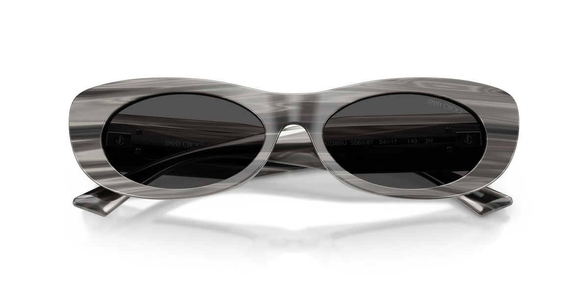 Jimmy Choo 0JC5038BU 506387 54 Striped Black/ Dark Grey