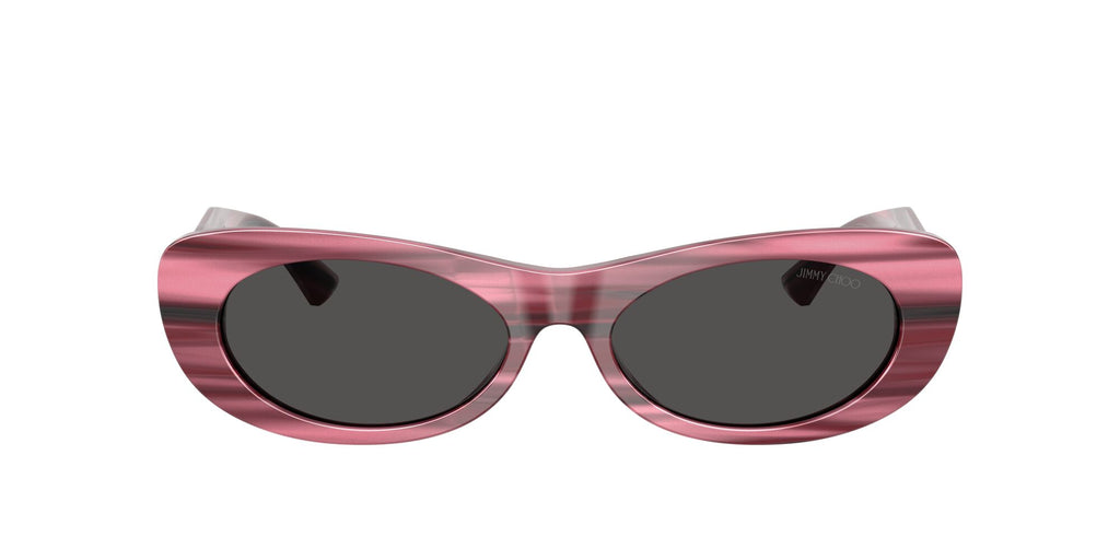 Jimmy Choo 0JC5038BU 506487 54 Striped Cranberry/ Dark Grey