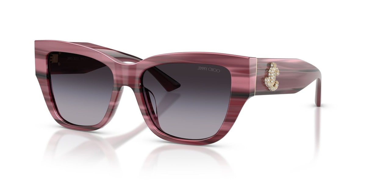 Jimmy Choo 0JC5039BU 50648G 54 Striped Cranberry/ Gradient Gray