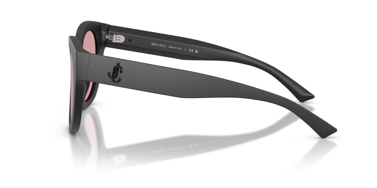 Jimmy Choo 0JC5053F 50019L 51 Matte Black/ Light Violet Flash Silver