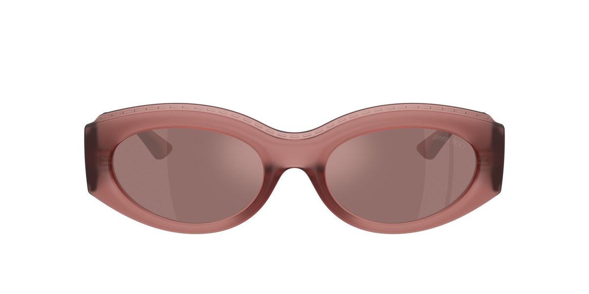 Jimmy Choo 0JC6002U 50946G 54 Matte Transparent Pink/ Brown Mirror Internal Silver