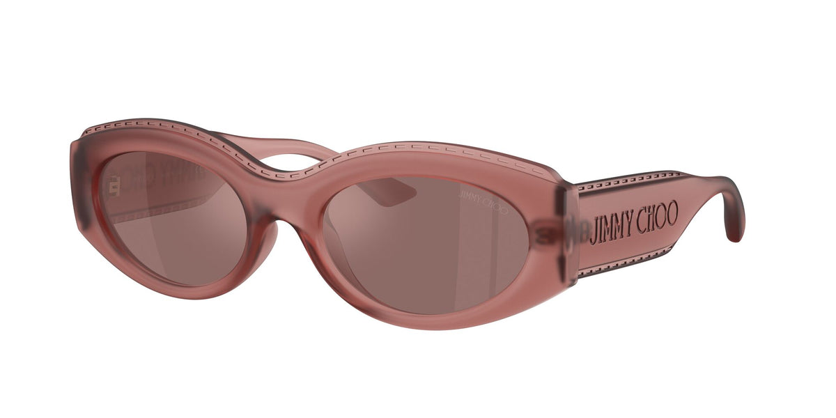 Jimmy Choo 0JC6002U 50946G 54 Matte Transparent Pink/ Brown Mirror Internal Silver