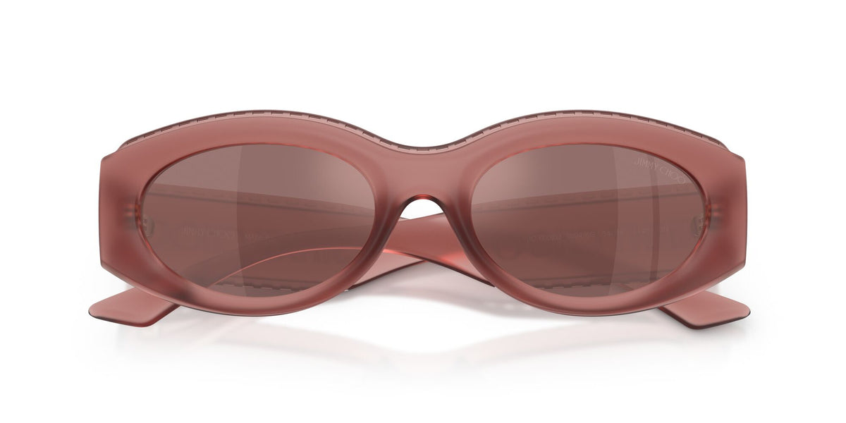 Jimmy Choo 0JC6002U 50946G 54 Matte Transparent Pink/ Brown Mirror Internal Silver