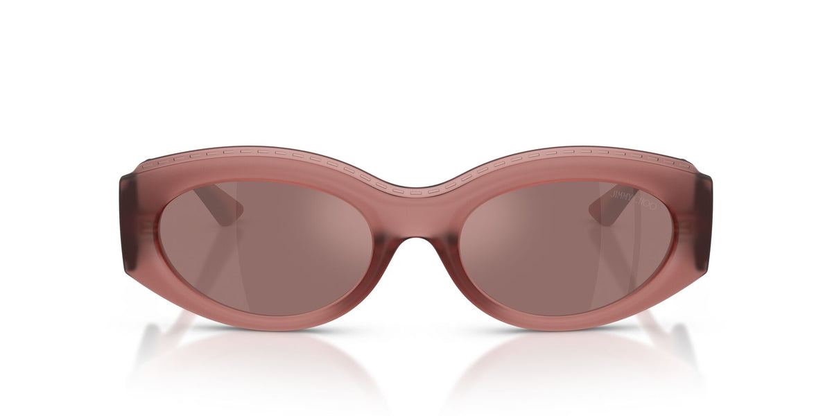 Jimmy Choo 0JC6002U 50946G 54 Matte Transparent Pink/ Brown Mirror Internal Silver
