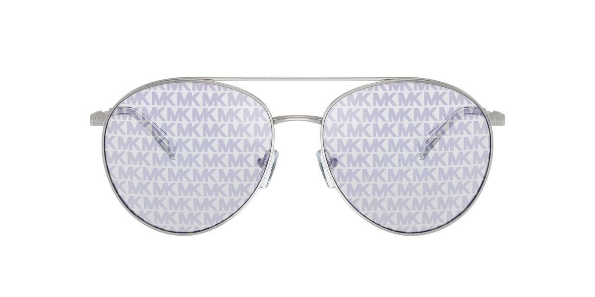 Michael Kors Arches 0MK1138 1153R0 58 Silver/ Silver MK Block Repeat - Blue Star Eyewear