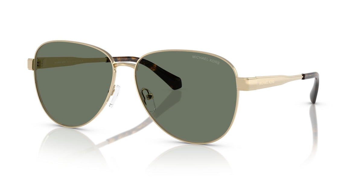 Michael Kors Biarritz 0MK1160 10143H 59 Light Gold Shiny/ Green Solid