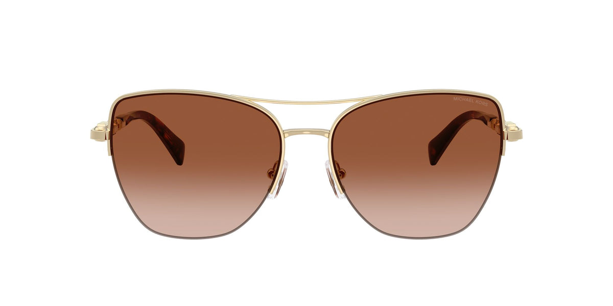 Michael Kors Dorado Beach MK1163 101413 57 Light Gold Shiny / Dark Brown Gradient