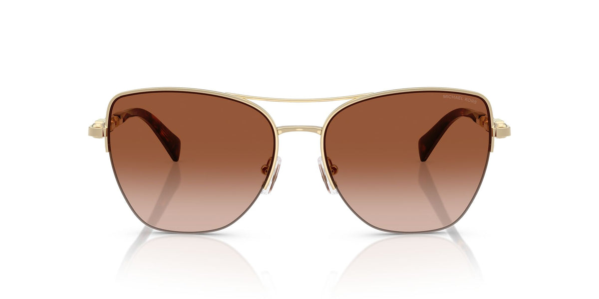 Michael Kors Dorado Beach MK1163 101413 57 Light Gold Shiny / Dark Brown Gradient