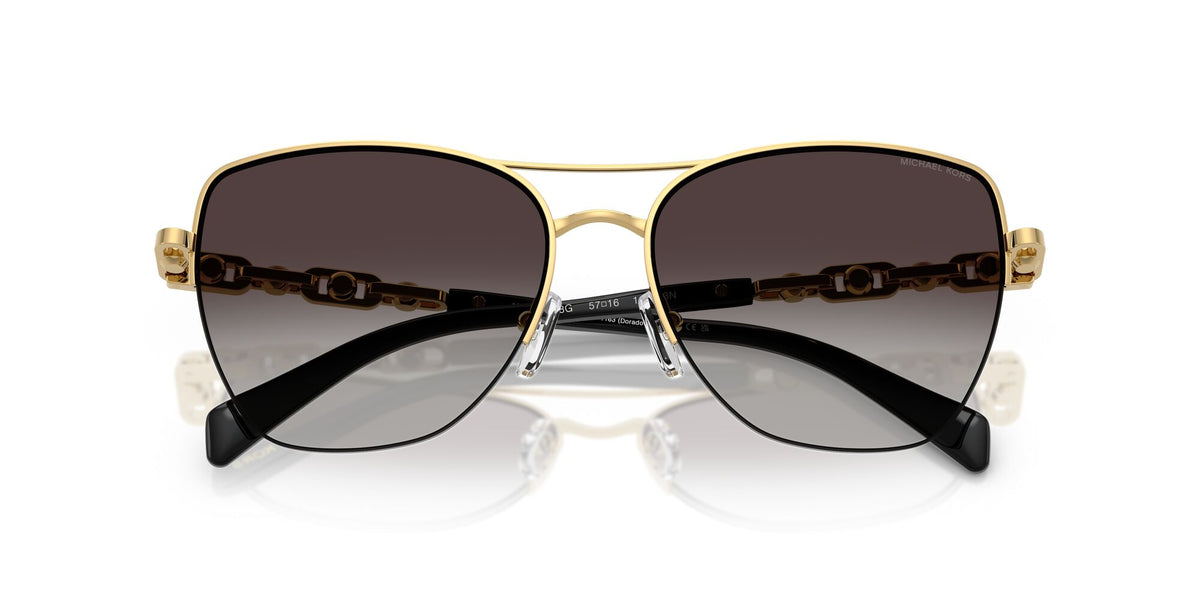 Michael Kors Dorado Beach MK1163 18968G 57 Yellow Gold Shiny / Dark Grey Gradient
