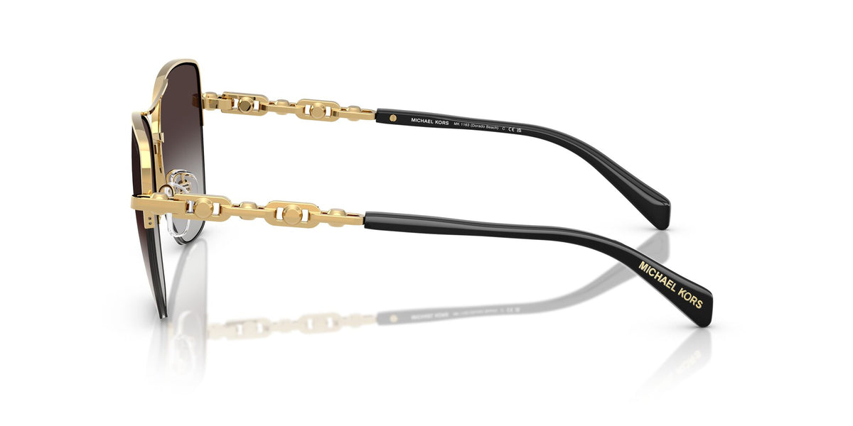 Michael Kors Dorado Beach MK1163 18968G 57 Yellow Gold Shiny / Dark Grey Gradient