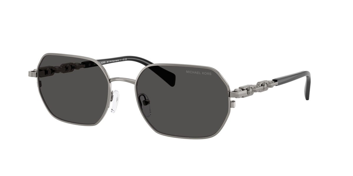 Michael Kors Saint Martin MK1165 100287 57 Gunmetal Shiny / Dark Grey Solid