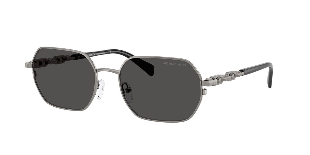 Michael Kors Saint Martin MK1165 100287 57 Gunmetal Shiny / Dark Grey Solid