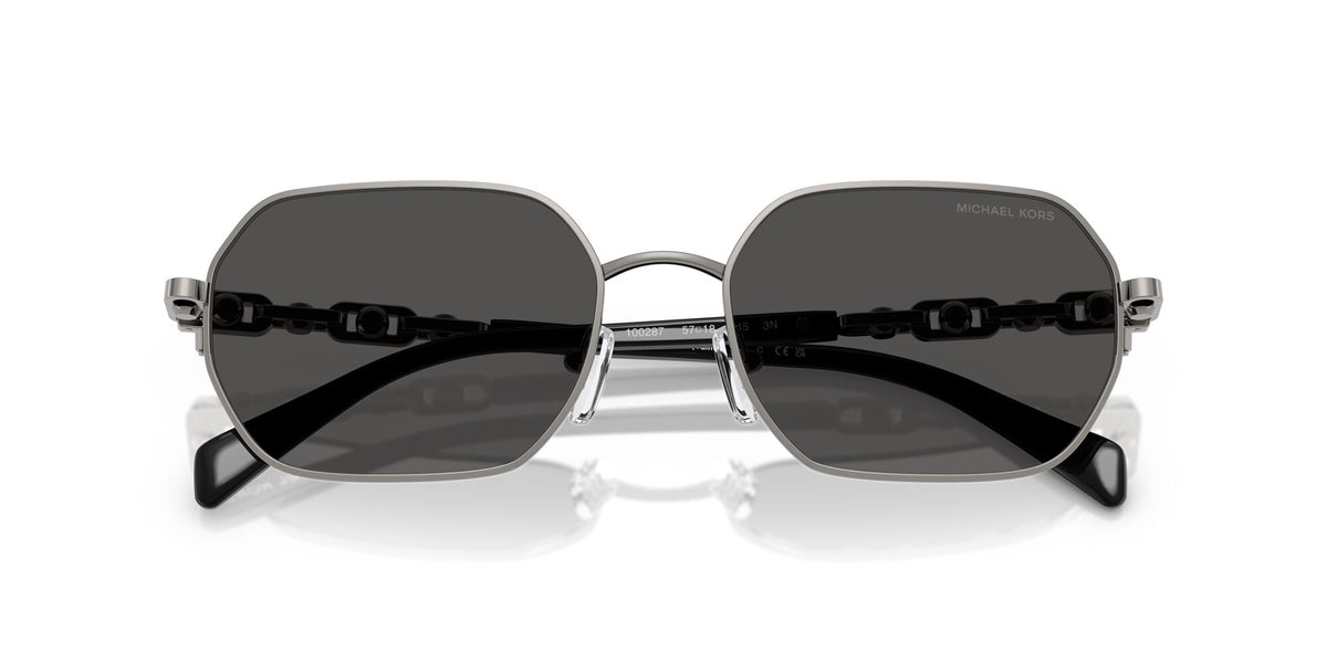 Michael Kors Saint Martin MK1165 100287 57 Gunmetal Shiny / Dark Grey Solid