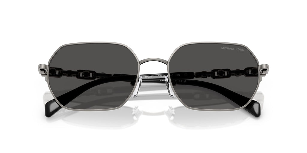 Michael Kors Saint Martin MK1165 100287 57 Gunmetal Shiny / Dark Grey Solid