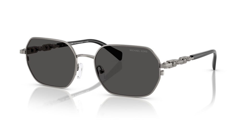 Michael Kors Saint Martin MK1165 100287 57 Gunmetal Shiny / Dark Grey Solid