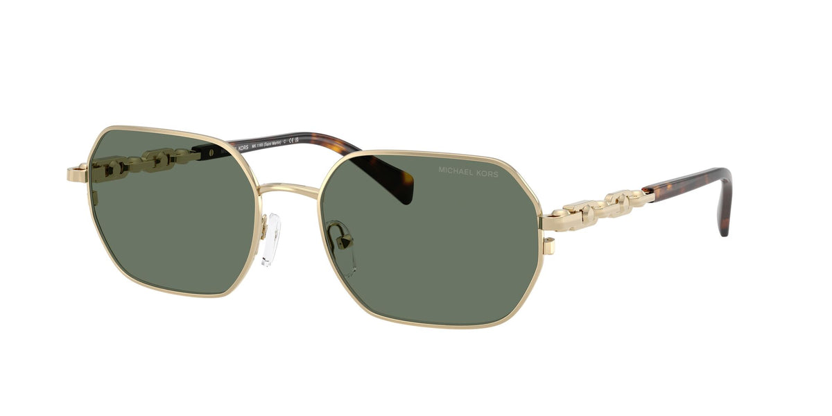 Michael Kors Saint Martin MK1165 10143H 57 Light Gold Shiny / Green Solid