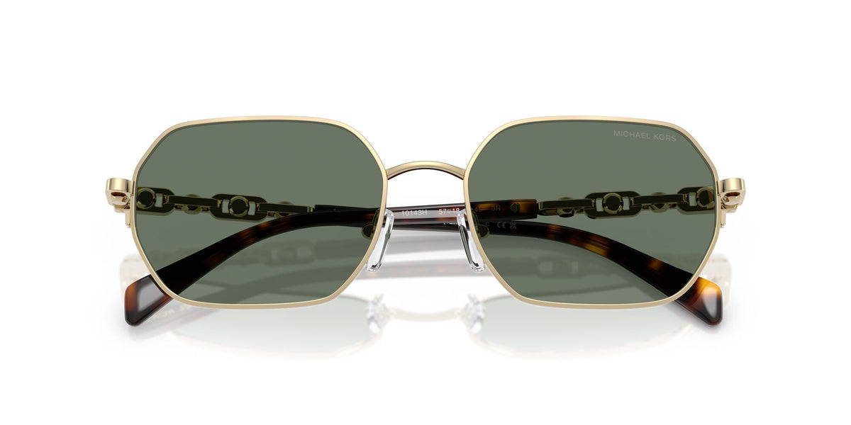 Michael Kors Saint Martin MK1165 10143H 57 Light Gold Shiny / Green Solid