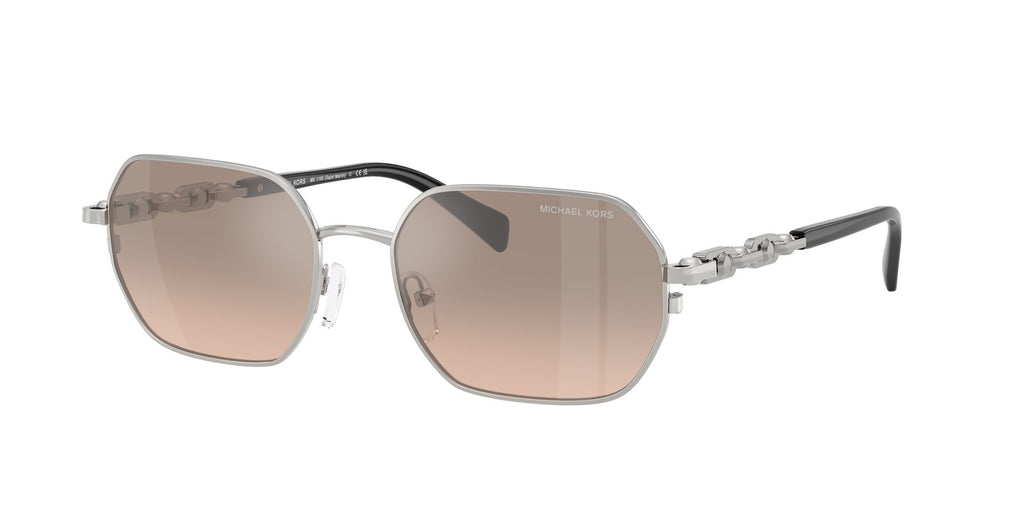 Michael Kors Saint Martin MK1165 18933D 57 Silver Shiny / Khaki Silver Gradient