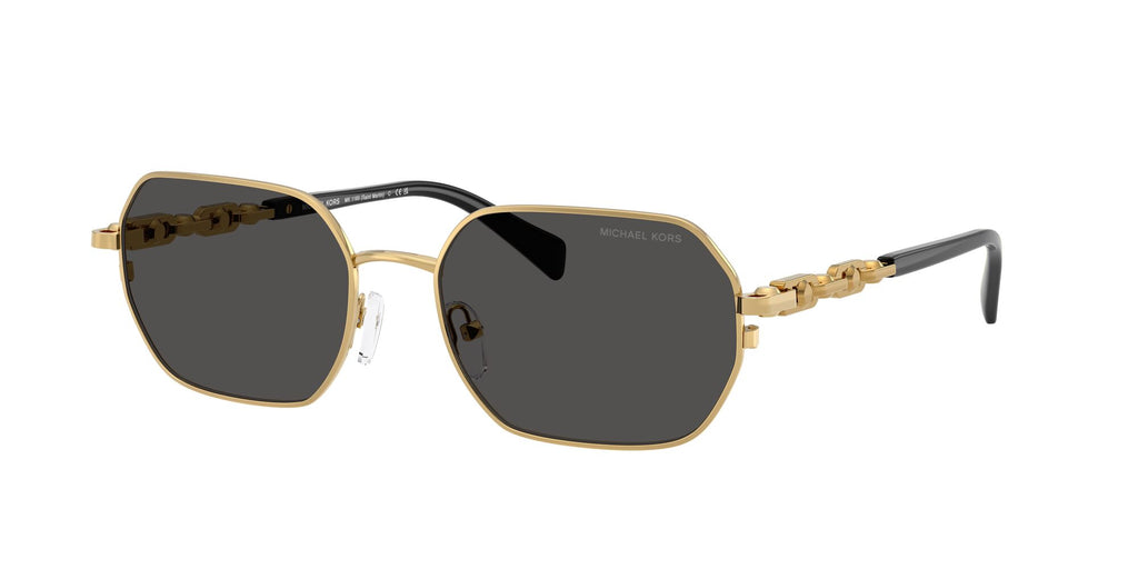 Michael Kors Saint Martin MK1165 189687 57 Yellow Gold Shiny / Dark Grey Solid