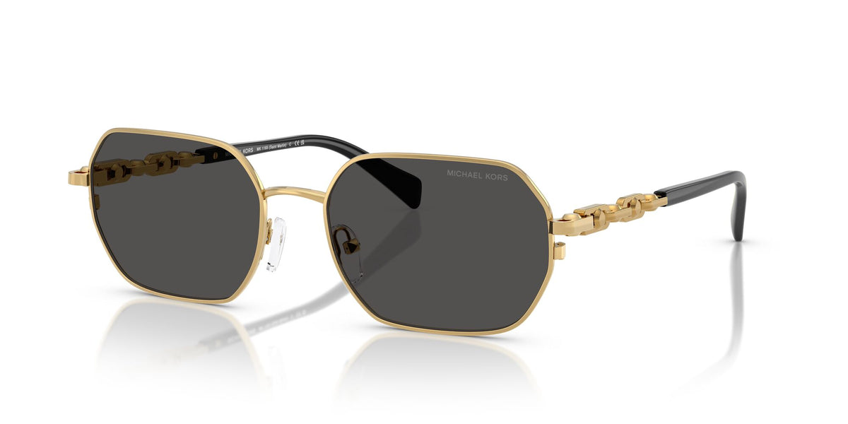 Michael Kors Saint Martin MK1165 189687 57 Yellow Gold Shiny / Dark Grey Solid