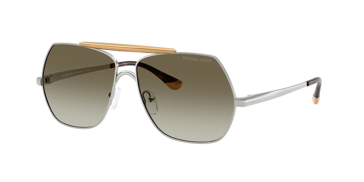 Michael Kors Denver 0MK1173 18933M 58 Shiny Silver/ Green Gradient