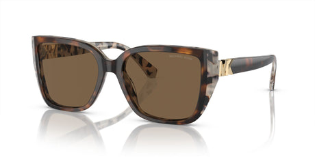 Michael Kors Acadia 0MK2199 395173 55 Bi Layer Dark/Cream Tortoise/ Brown Solid 55 / Polyamide / Acetate / Metal
