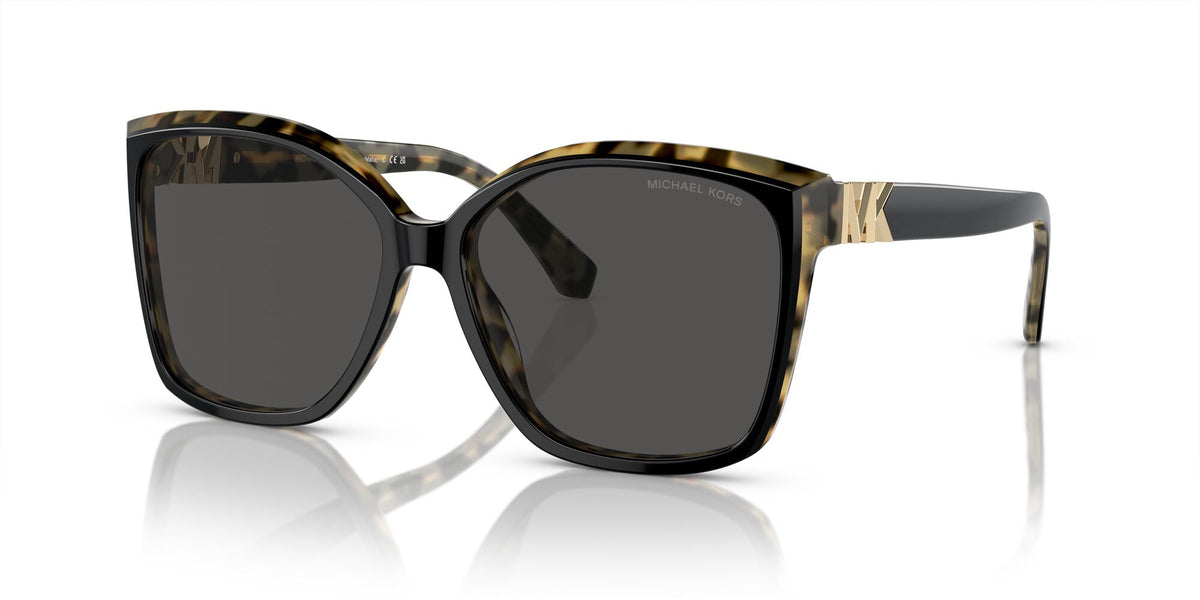 Michael Kors Malia 0MK2201 395087 58 Black/Amber Tortoise/ Dark Grey Solid