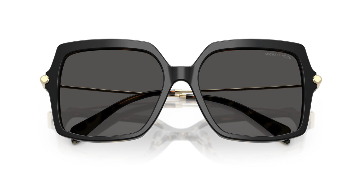 Michael Kors Quogue MK2247U 395087 55 Black/Amber Tortoise / Dark Grey Solid