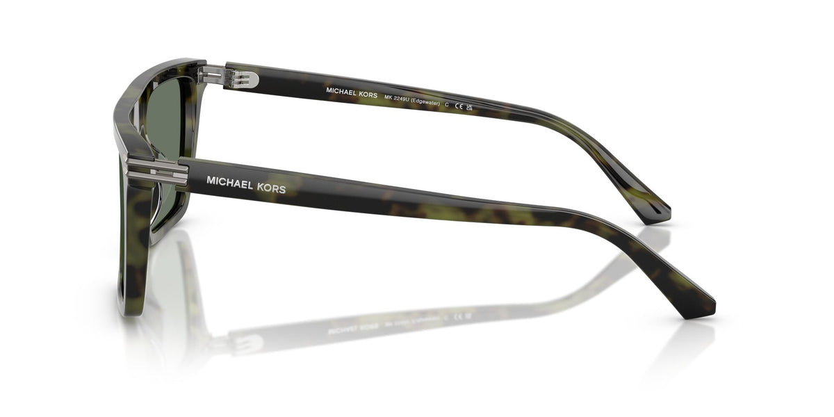 Michael Kors Edgewater MK2249U 37053H 55 Olive Tortoise / Green Solid
