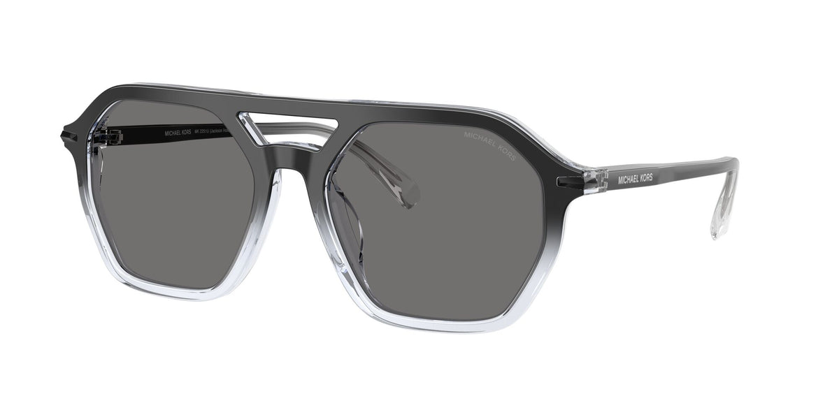 Michael Kors Jackson Hole MK2251U 401381 57 Black Clear Gradient / Dark Grey Solid Polar