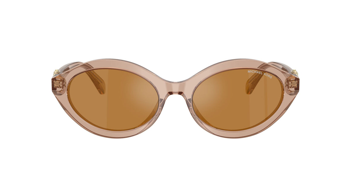 Michael Kors Carlazzo 0MK2257U 34016H 55 Transparent Tan/ Gold Mirror