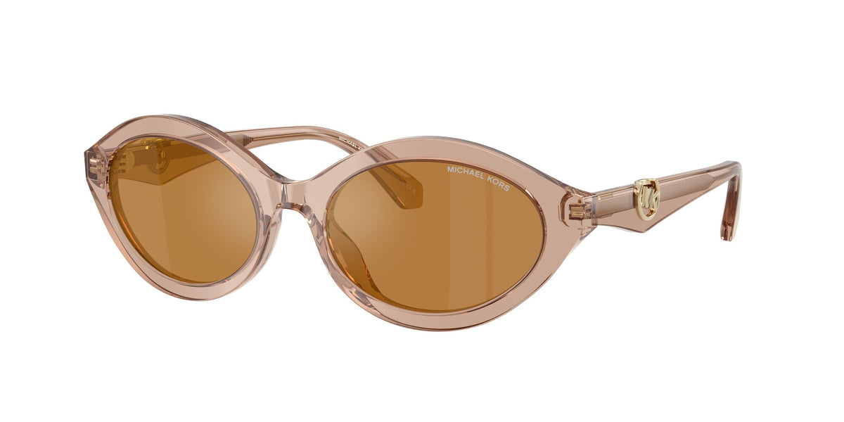 Michael Kors Carlazzo 0MK2257U 34016H 55 Transparent Tan/ Gold Mirror