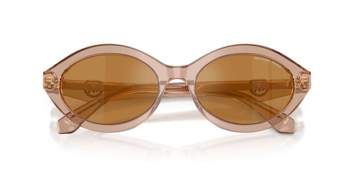 Michael Kors Carlazzo 0MK2257U 34016H 55 Transparent Tan/ Gold Mirror