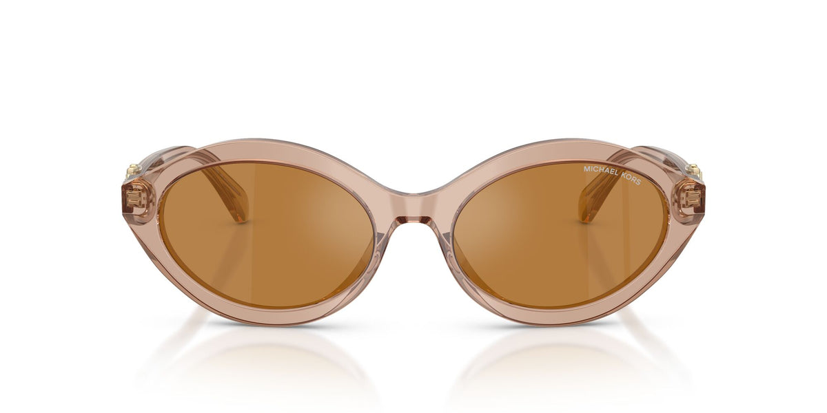 Michael Kors Carlazzo 0MK2257U 34016H 55 Transparent Tan/ Gold Mirror