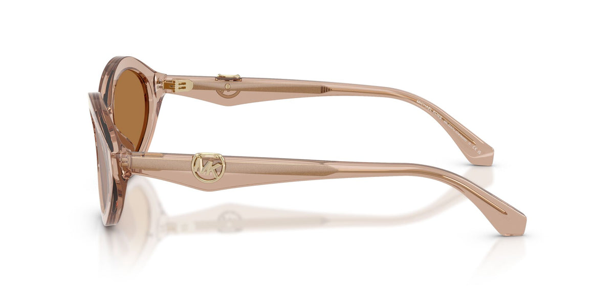Michael Kors Carlazzo 0MK2257U 34016H 55 Transparent Tan/ Gold Mirror