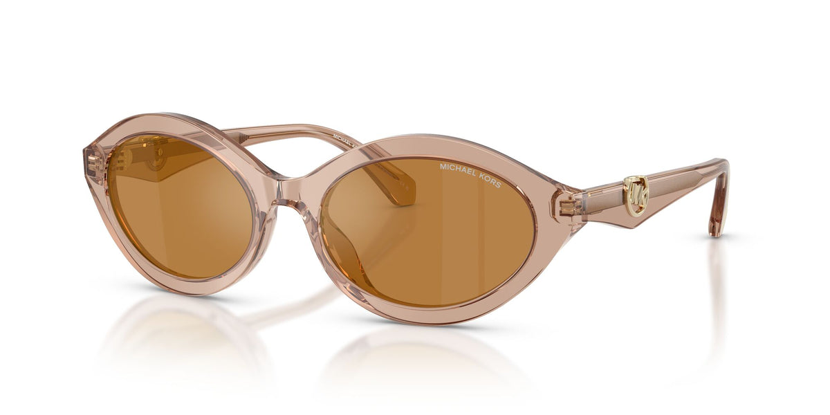 Michael Kors Carlazzo 0MK2257U 34016H 55 Transparent Tan/ Gold Mirror