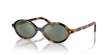 Miu Miu 0MU 04ZSF VAU04M 50 Honey Havana/ Green Mirror Internal Silver
