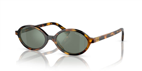 Miu Miu 0MU 04ZS VAU04M 50 Honey Havana/ Green Mirror Internal Silver