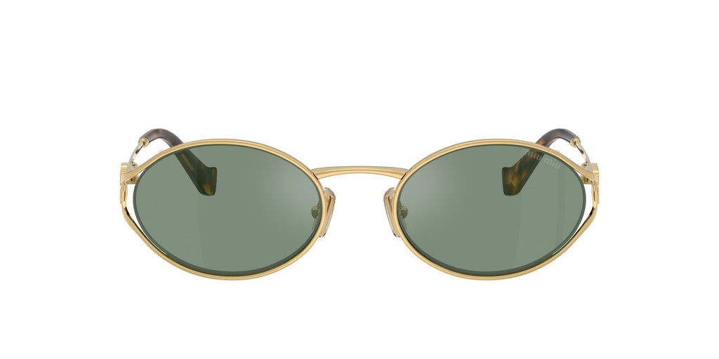 Miu Miu 0MU 52YS 5AK04M 54 Gold/ Green Mirror Internal Silver