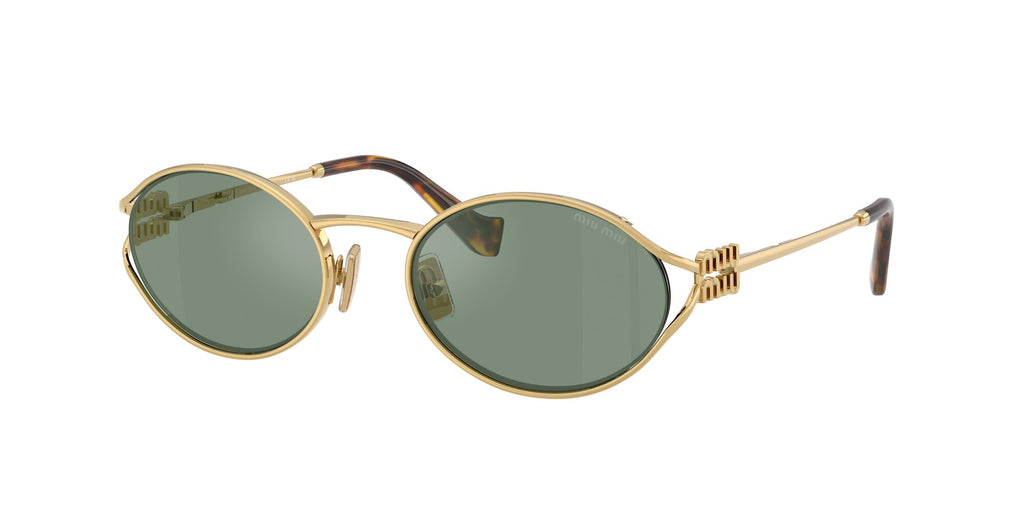 Miu Miu 0MU 52YS 5AK04M 54 Gold/ Green Mirror Internal Silver