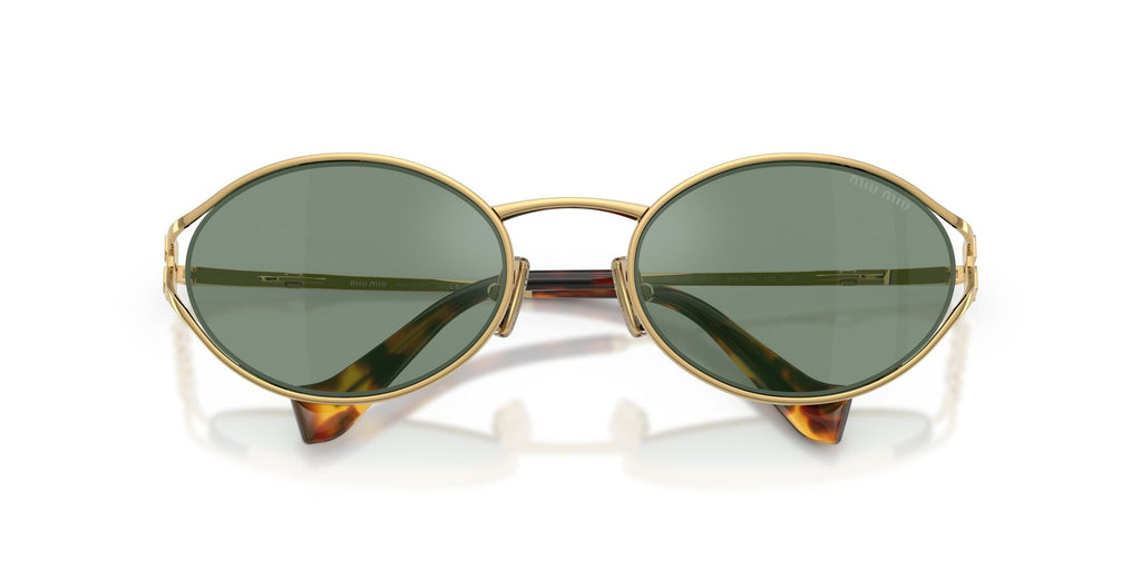Miu Miu 0MU 52YS 5AK04M 54 Gold/ Green Mirror Internal Silver