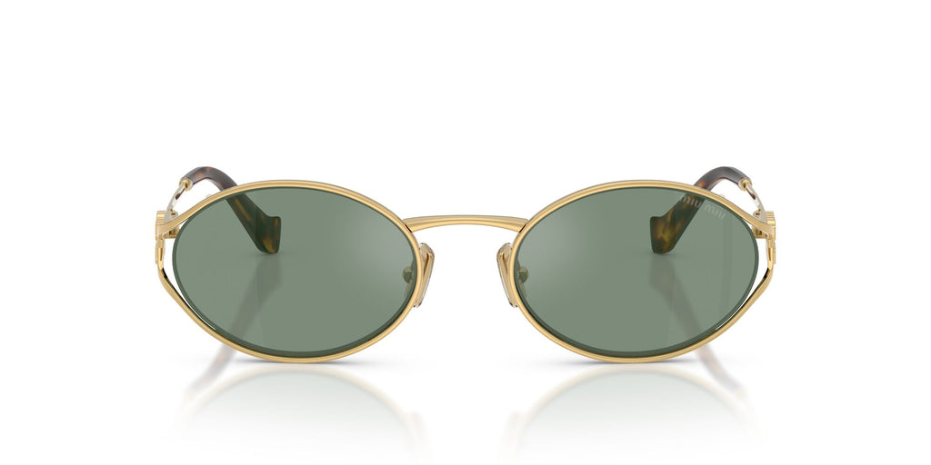 Miu Miu 0MU 52YS 5AK04M 54 Gold/ Green Mirror Internal Silver