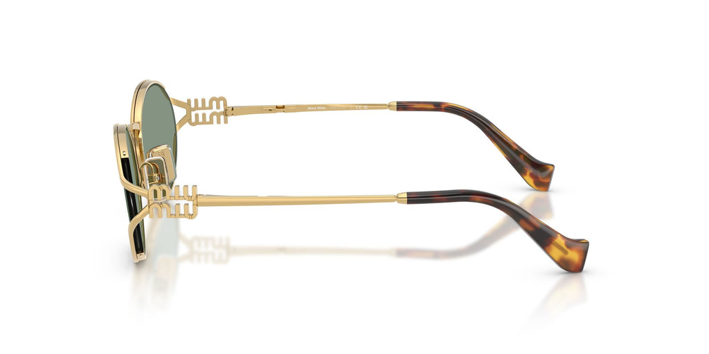 Miu Miu 0MU 52YS 5AK04M 54 Gold/ Green Mirror Internal Silver