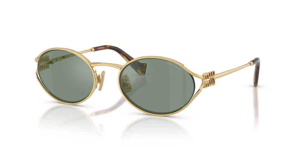 Miu Miu 0MU 52YS 5AK04M 54 Gold/ Green Mirror Internal Silver