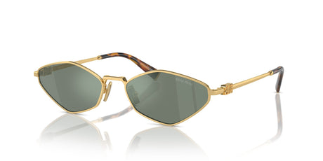 Miu Miu 0MU 56ZS 5AK04M 56 Gold/ Green Mirror Internal Silver