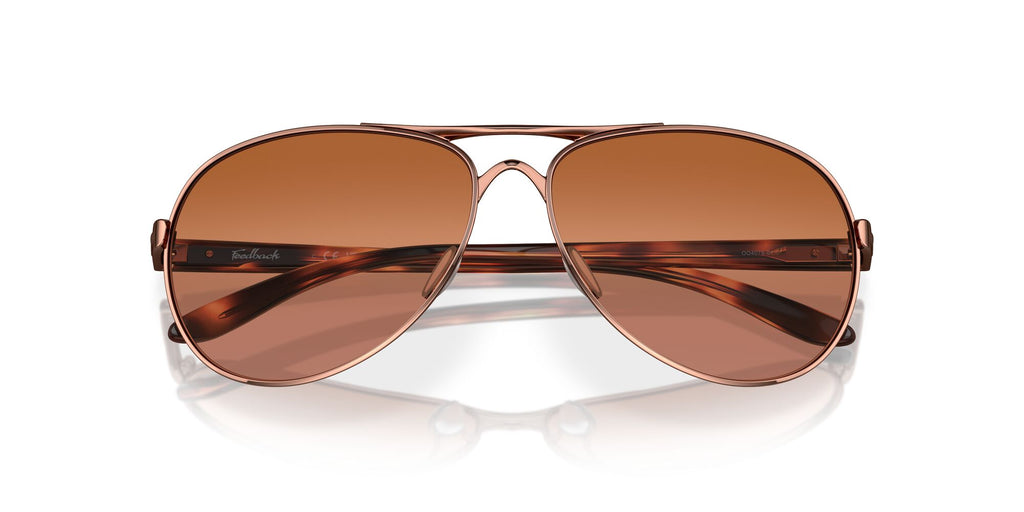 Oakley Feedback 0OO4079 407901 59 Rose Gold / Vr50 Brown Gradient 59 / Plastic / Metal