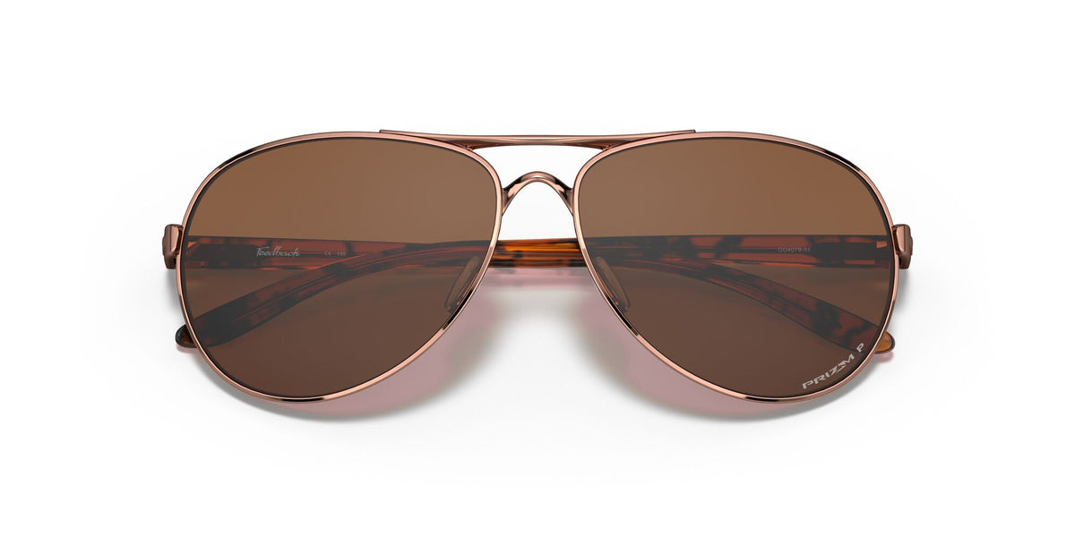 Oakley Feedback 0OO4079 407931 59 Rose Gold / Prizm Tungsten Polarized 59 / Plastic / Metal