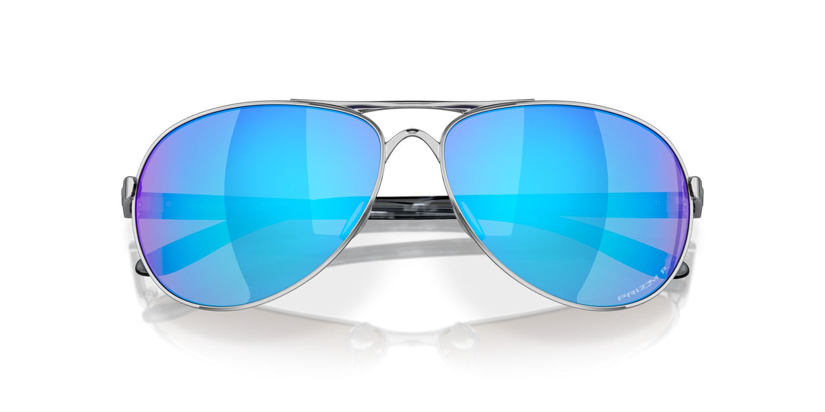 Oakley Feedback 0OO4079 407933 59 Polished Chrome / Prizm Sapphire Polarized 59 / Plastic / Metal