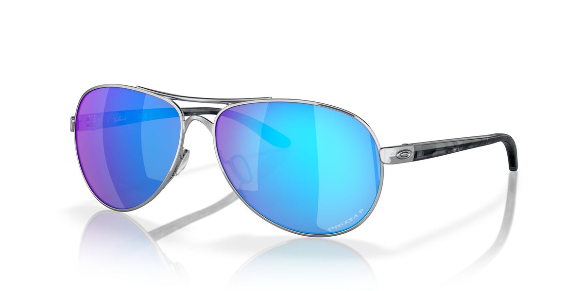 Oakley Feedback 0OO4079 407933 59 Polished Chrome / Prizm Sapphire Polarized 59 / Plastic / Metal